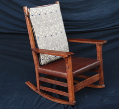 Gustav Stickley rocker, signed.